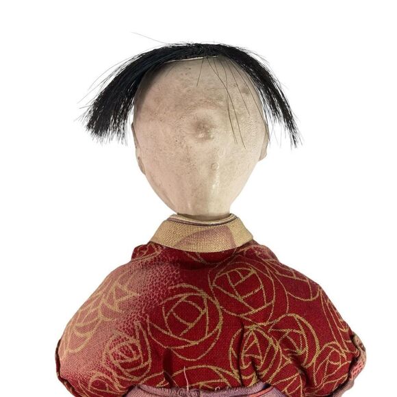 3 Vtg Japanese Hina Dolls Emperor Wood Boys 2 Musicians‎ Pedestal - Picture 12 of 14